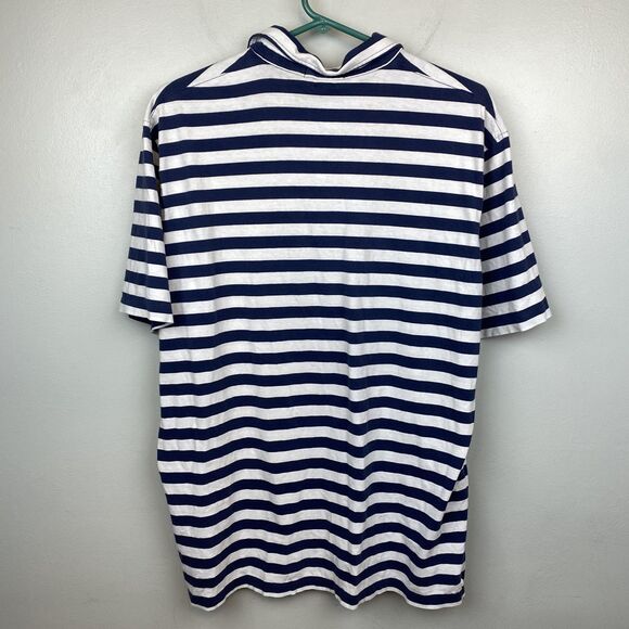 Polo Ralph Lauren Shirt Mens Large Blue White Striped Classic Fit‎ Pocket Pony - Picture 6 of 10
